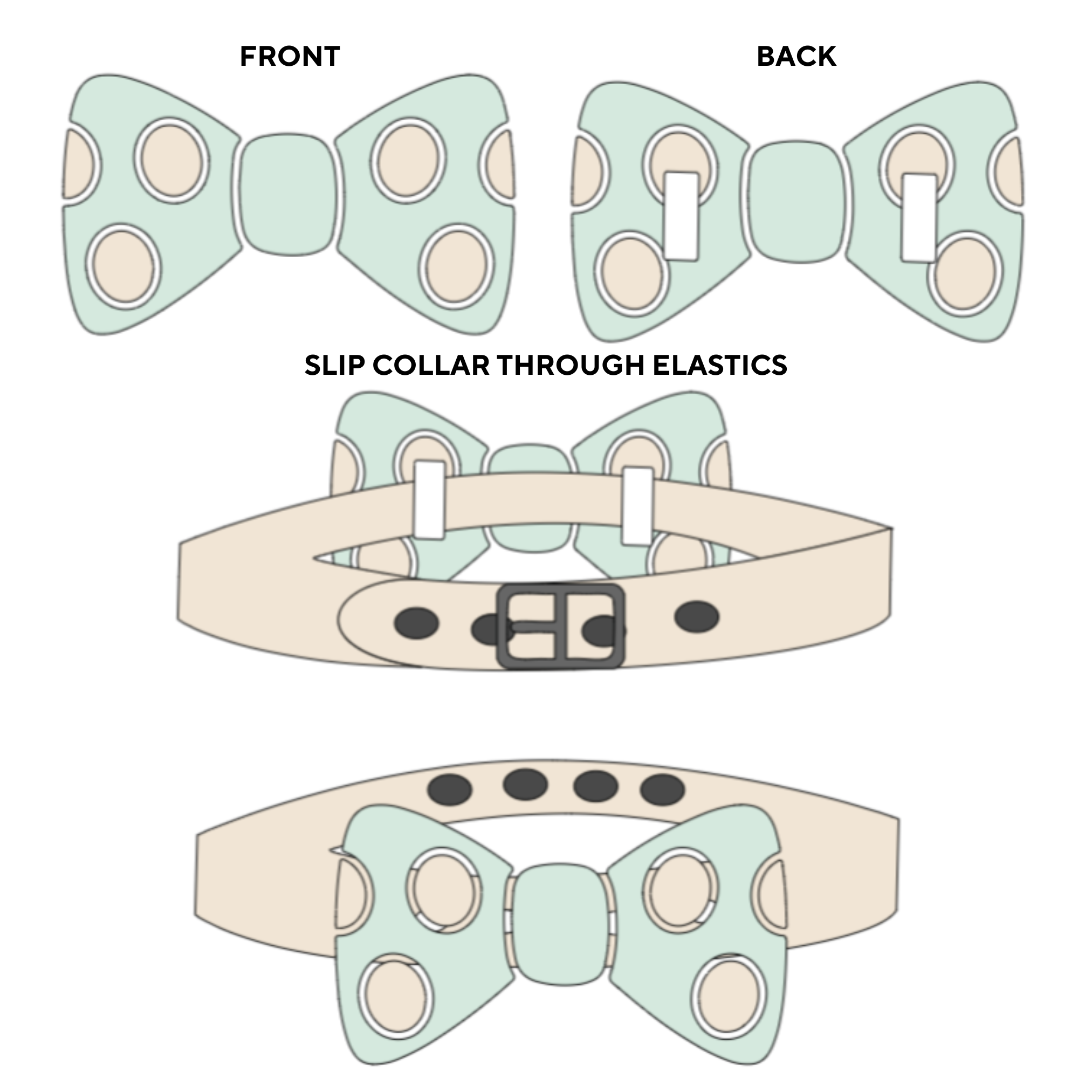 how to wear over the collar dog bow